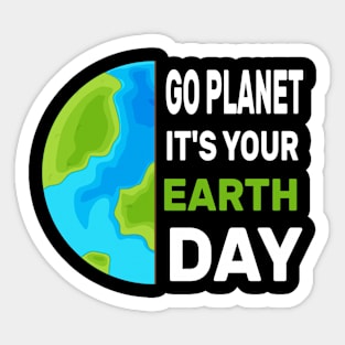 Earth day 2022 - Make every Day Earth Day - Go Planet It's Your Earth Day - Earth Day Is My Birthday - Earth Day Boho Rainbow Design Sticker